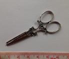 Scissors (nickel) charm 6cmx2.5cm