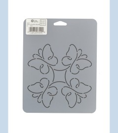 4 butterflies stencil